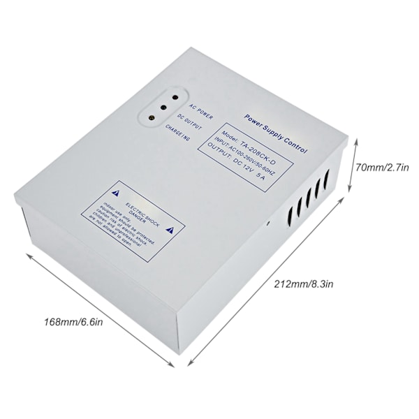 DC 12V/5A AC 110‑240V Dør Adgangskontrol System Switching Forbindelse Strømforsyning UPS Strømforsyning