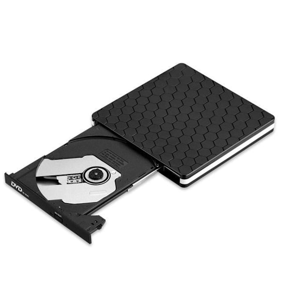 Extern Blu Ray Cd Dvd-enhet, 5-i-1-enhet för Mac Os Windows10/8/7 Linux, Portabel för organisering, Bred kompatibilitet, Plug and Play, Eftermarknad