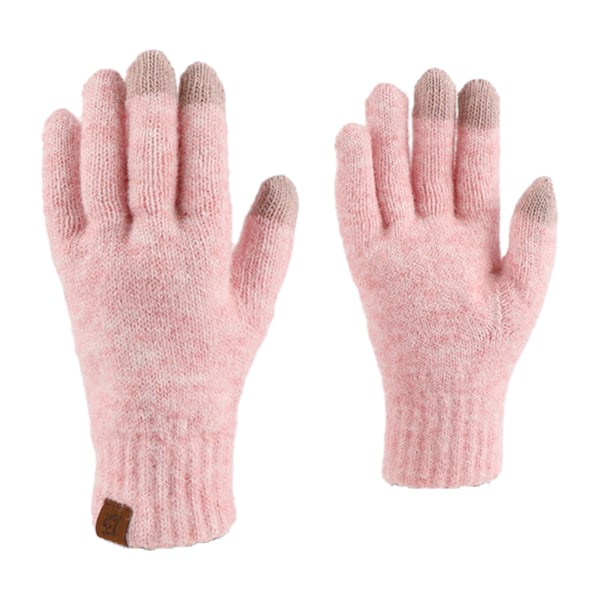 Dame vinter berøringsskjerm Ull Magic Gloves Varm strikket fleece foret