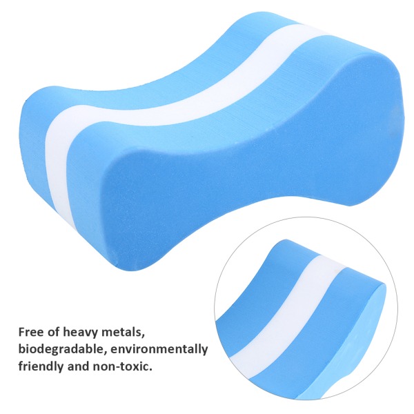 EVA Swim Clip Leg Board Kids Adults Beginner Pool Training Swimming Kickboard Floating BoardBlue White