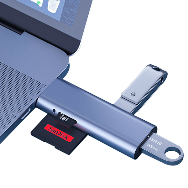 USB C SD-kortläsare i aluminiumlegering, robust dataöverföring med minneskortläsare för snabba överföringar