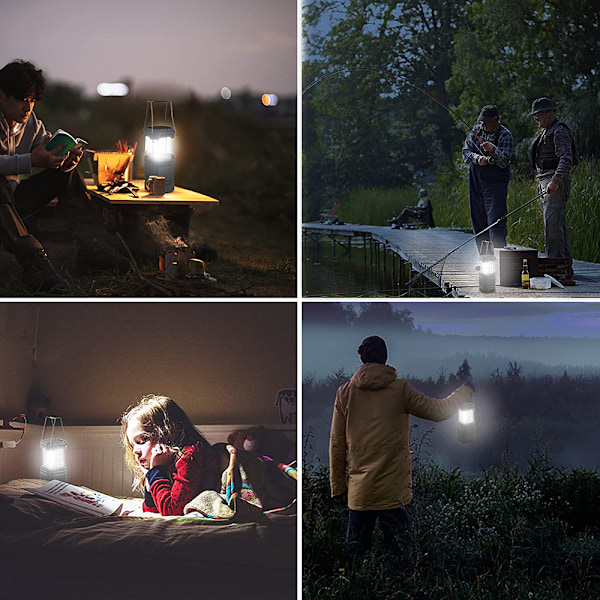Ultraljus LED Campinglykta, Hopfällbar & Portabel Överlevnadskit Med Solpanel Och Handvev För Nödbelysning, Idealisk För Camping, Vandring,