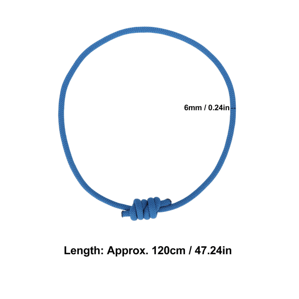 Klätterrep 1,2 m längd 6 mm diameter 12KN tillbehörssnöre verktygssnöre för utomhus blå