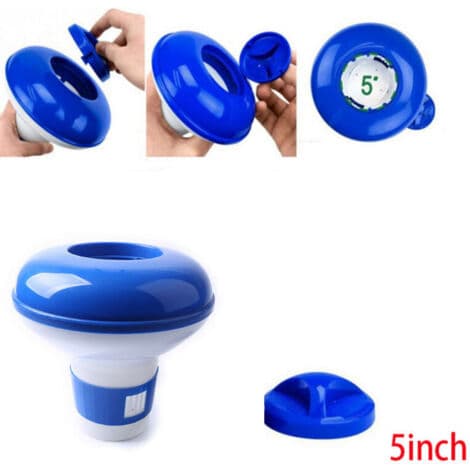 Flydende Klordispenser, Pool-diffusere, Diameter 13cm/5.1tommer Justerbar Flydende Doseringsenhed, Pooltilbehør til Spa Jacuzzi...