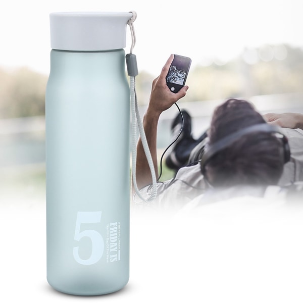 580 ML bærbar vandflaske Sport vandkande BPA-fri med lækpoof låg