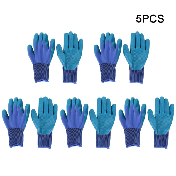 5 par latex slidbestandige handsker prægning skridsikker havearbejde