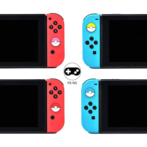 Mjukt silikon joystick-skydd, halkfritt och svettskyddande, lätt att installera, skydd mot repor, halkfri design för Nintendo Switch-kontroller