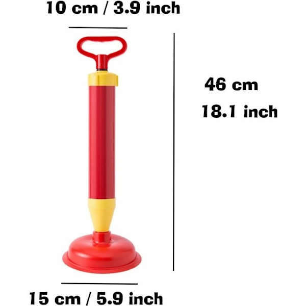 Kraftfull Vakuumpump, Högtrycks Avloppsrensare Med Hållbar Design För Snabb Rengöring Av Diskbänkar, Toaletter Och Rör (Röd)