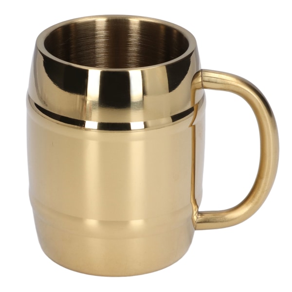 Kaffekrus i rustfritt stål med håndtak Dobbeltlags varmeisolering Kaffekopp Vannkopp for hjemmet420ml