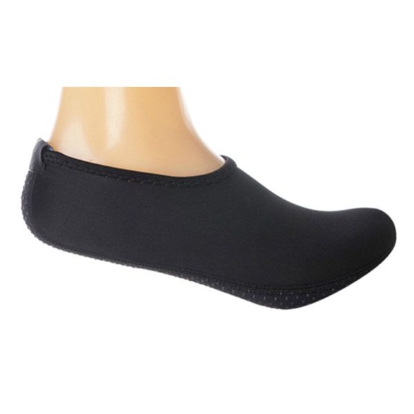 1 Pair Diving Socks Anti Slip Abrasion Resistant Polyester Water Socks Black M