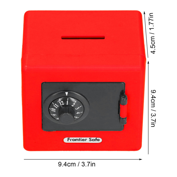 Barn Pengar Förvaring Väska Simulering Säker Box Kodad Lås Mynt Kontanter Sparbössor för Barn Röd
