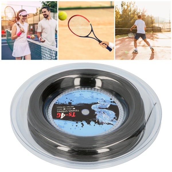 200m Durable Polyester Tennis Racket String Round StrikeResistance Hard Racquet String(1.25mm )