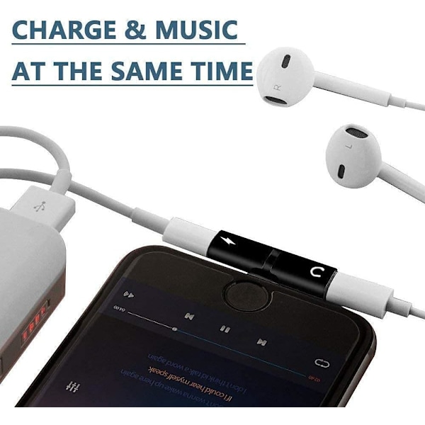 Ljudadapter för Lightning-enheter, Innovativ trådlös design, Multifunktion för smidig lyssning & laddning på iPhones & iPads, Supper