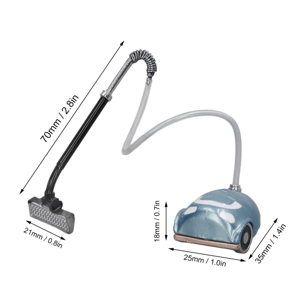 Nukkekodin pölynimuri 1:12 mittakaavassa Elävät yksityiskohdat Lisää tunnelmaa Nukkekodin tarvikkeet Koti sisustus Lahjat Taivas sininen