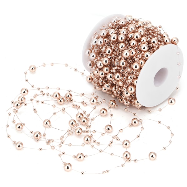 30M Rose Gold ABS Imitation Pearl String Beads Chain til DIY Craft