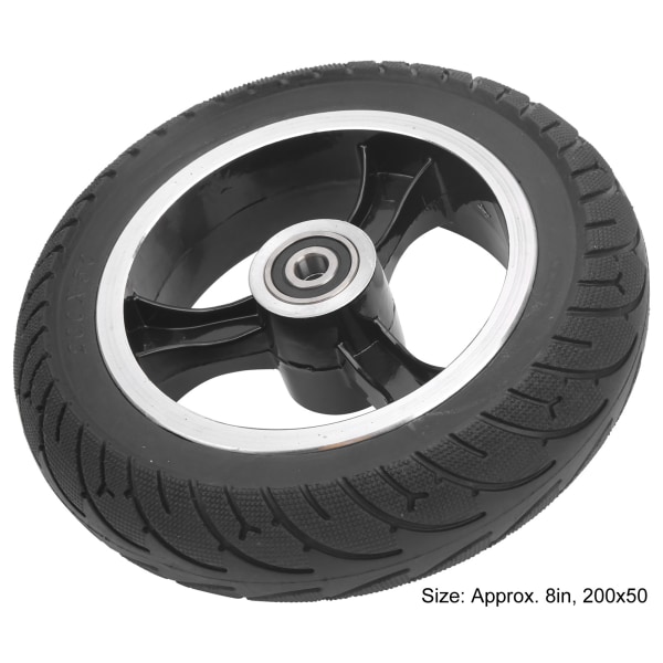 8in 200x50 Solid Front Wheel Non Pneumatic Tire with Hub Replacement for Electric Scooter