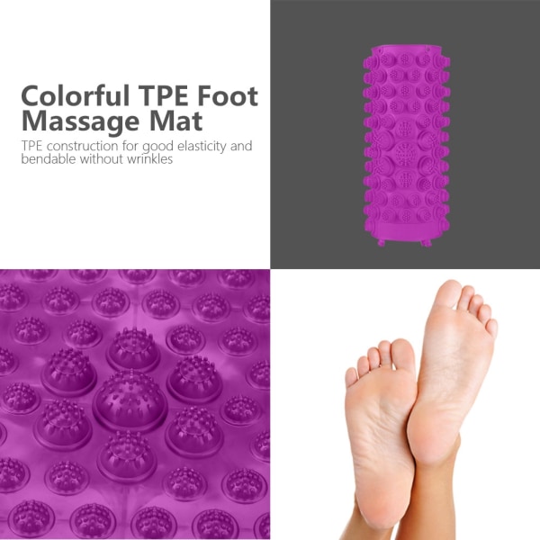 Farverig TPE fodmassagemåtte Blodcirkulationsspændingsudløserpude