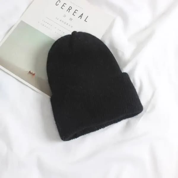Vinterlue i Skullies-stil, Mote, Varme Beanies, Casual, Kvinner, Solid, Voksenluer, Hodeplagg