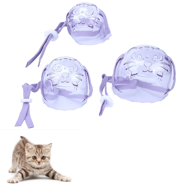 3pcs Cat Dog Muzzle AntiBite Cat Mouth Cover Breathable Transparent Cat Dog Face Cover