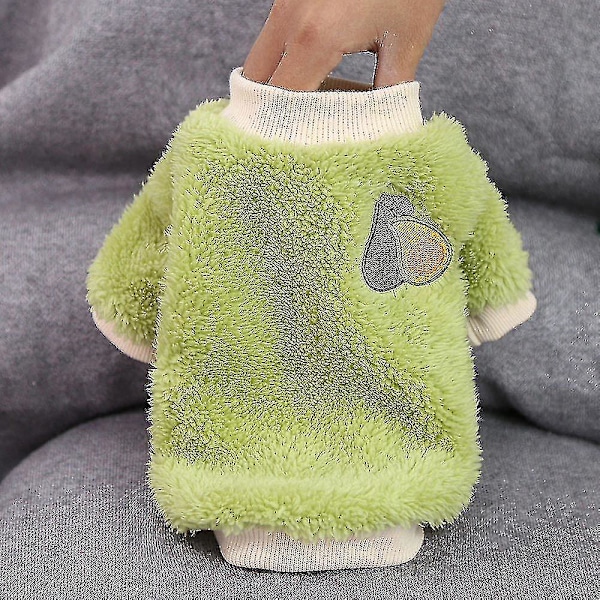 Hund Fuzzy Sammet Pyjamas för Små Hundar Pojke & Flicka, Livfull Godisfärg, Supermjuka Små Hundkläder med Tjockt Termiskt Tyg för Varm Upplevelse