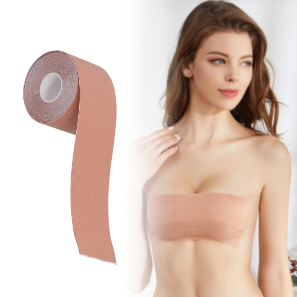 Brystløft Tape Push Up Tape Nippeldeksel Vanntett Svettebestandig Klebende Nippel Bryst Tape(Khaki )