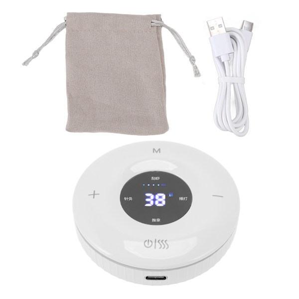 Elektrisk Gua Sha skrapningsmassager USB-laddning multifunktionell fysisk Gua Sha massager med värme och sug för hemmet vit