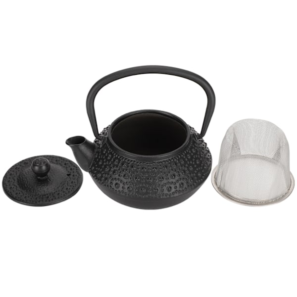 Tekanna i gjutjärn, japansk design löste-kittel med rostfritt stålfilter, ergonomiskt handtag emaljerad insida Fe2+ element för hem och kontor