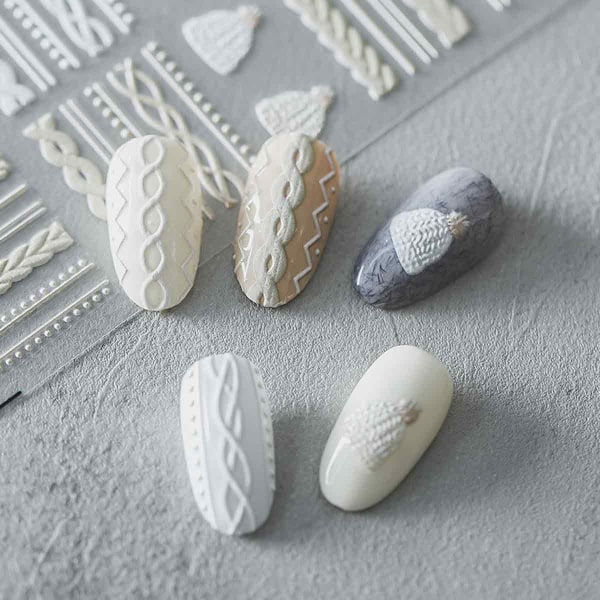 5D Nagelsticker Pro Frosted Tunn Embossed Nagelsticker Elegant