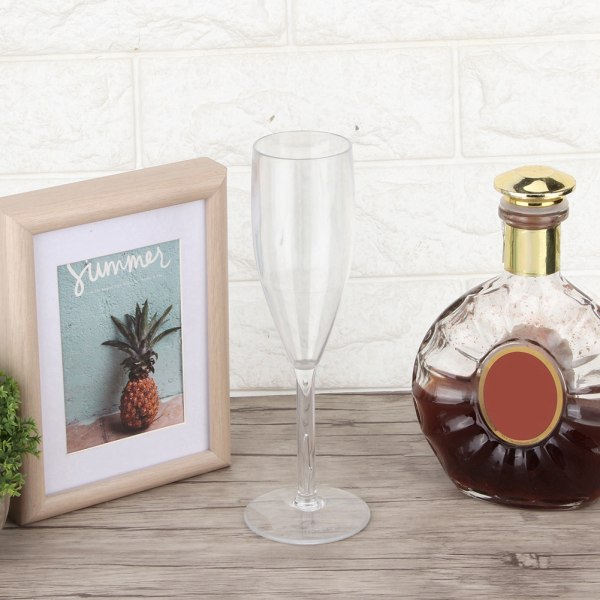 Husholdningsbar Akryl Vin Champagne Glas Pokal Cocktail Bryllup