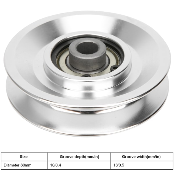 Aluminiumlegering Trækhjul Styrketræning Øvelse Hardware Fitnessudstyr Tilbehør 80mm diameter