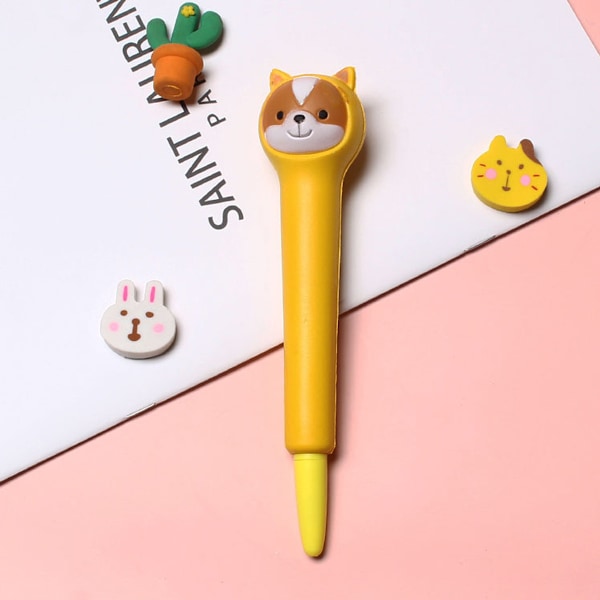 Bedårande Stressreducerande Skrivmaterial, Söta Tecknade Maskot Squishy Pennor, Portabel Design För Barn, Perfekt Present För Skolsäsongs Födelsedag Och Jul