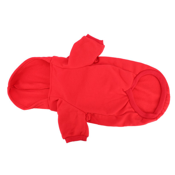 Cute Polyester Pet Winter Warm Hoodie Sweatshirt Clothes Coat for Dogs Puppy Cats(Red M)