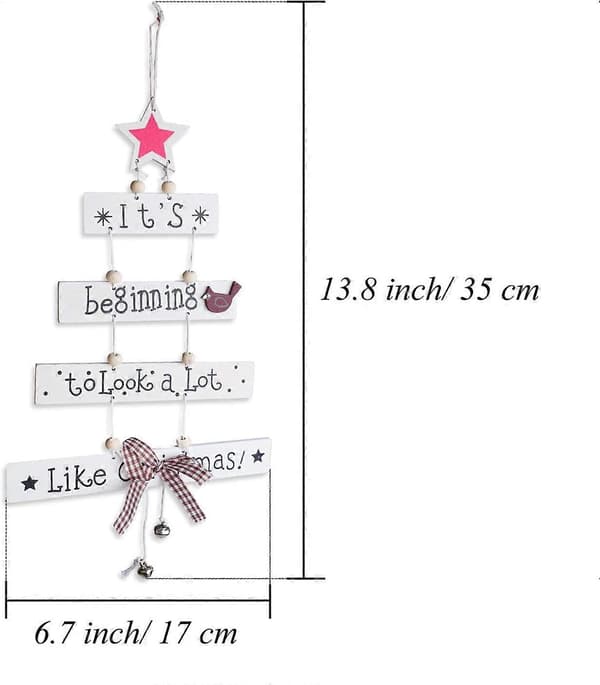 Christmas Tree Ornament, Merry Christmas Decorations Patterned Hanging Decorations Party Supplies