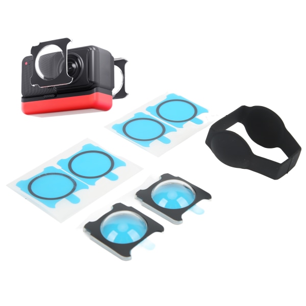 Camera Lens Guards Adhesive Panoramic Lens Protective Mirror Screen Covers Set for Insta360 ONE R RS Action Camera