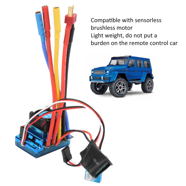 120A Borstlös ESC Elektrisk Hastighetsregulator för 1/10 1/12 Fjärrkontroll Bil Båtdelar