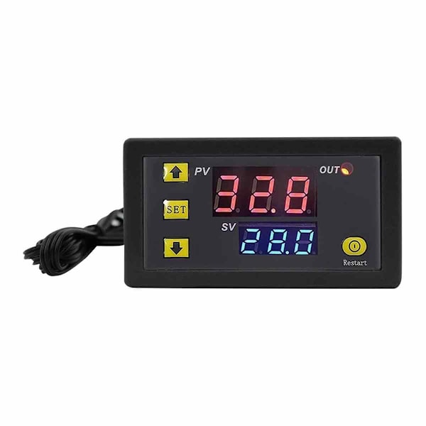 Digital Termostat med LED-display för Värme och Kyla, Temperaturkontroller med Brett Intervall, ABS-materialhölje Säkerställer Hållbarhet, Lämplig För