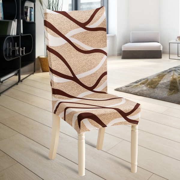 Universal Elastic Home Chair Støvtæt Slipcover Trykt sæde