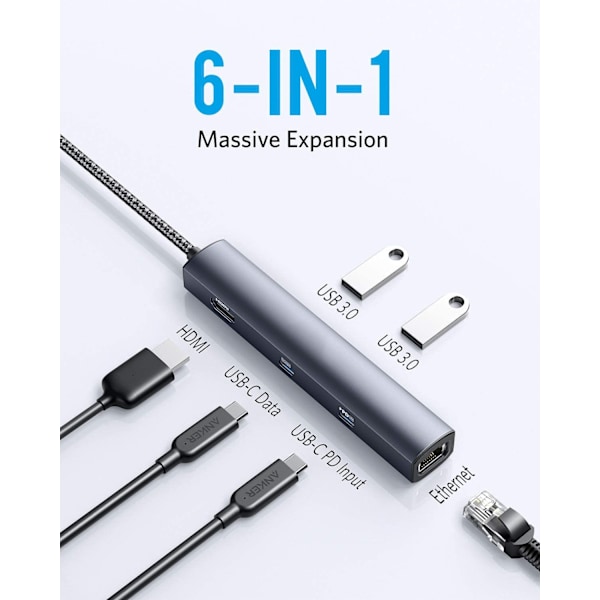 4K HDMI-portadapter, 1 Gbps Ethernet-anslutning, Lås upp din enhets fulla potential med fantastiska bilder och blixtsnabba internethastigheter