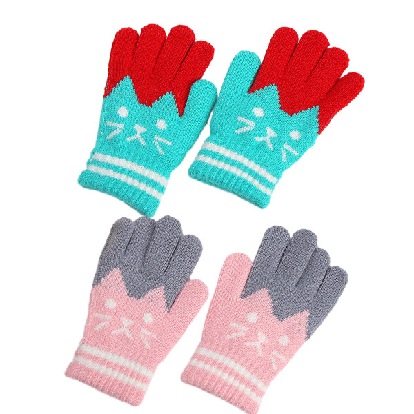 Børns vinterhandsker refererer alle til strikkede handsker varm elastik