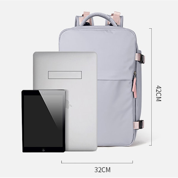 Adventurer's Choice, Ryggsäck med expanderbar kapacitet och stöldskyddsdesign, slitstark polyester, godkänd för flyg och vattenavvisande, USB-laddningsport,