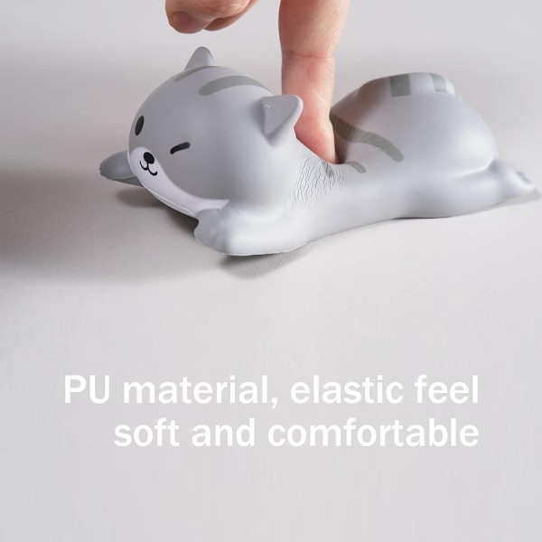 Bedårande Mushandledsstöd, Söt Kattdesign Icke-Deformerbar Ergonomisk Stöd för Din Komfort, Perfekt för Kontor/Hemanvändning och Resor (Långsam Återhämtning)