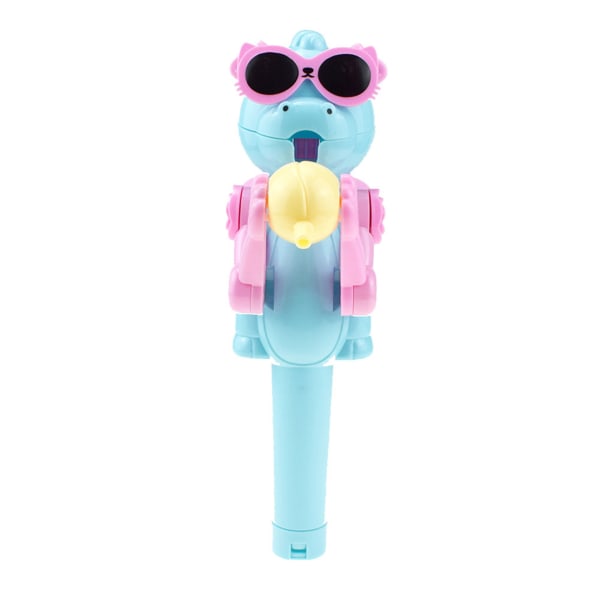 21 cm Lollipop Case Söt djurformad Rolig Lollipop Robothållare för pojkar Flickor Blå dinosaurie