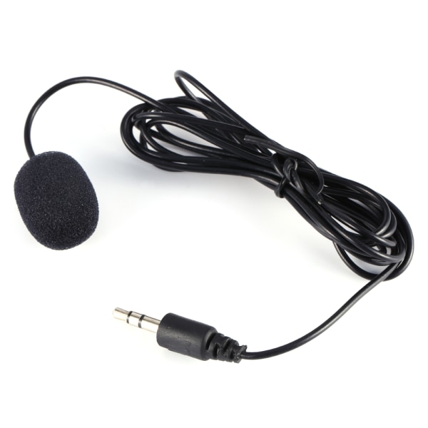 Svart 3,5 mm extern mikrofonklämma på mikrofon + adapterkabel för GoPro Hero4 3/3+