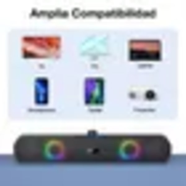 Bluetooth PC-högtalare för utomhusbruk, stereoljud med trådbunden USB-driven anslutning för tydliga, höga ljudupplevelser