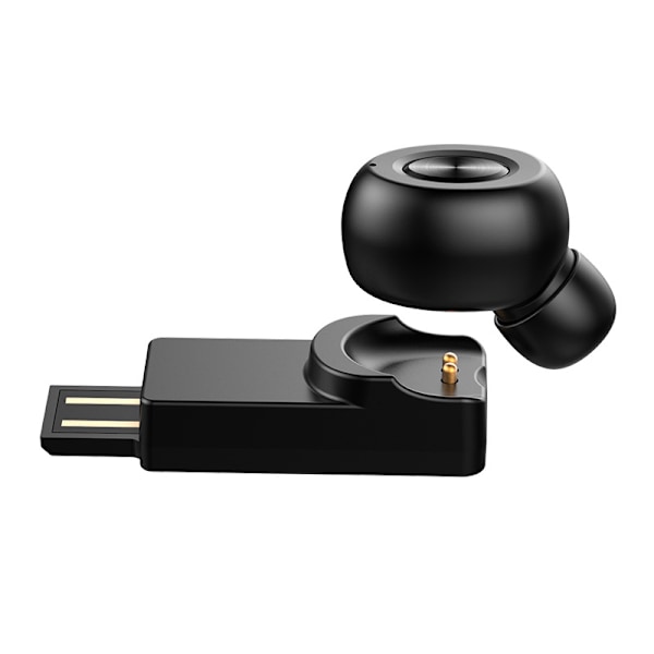 Smidig Bluetooth-hörsnäcka, osynligt trådlöst headset med förbättrat batteri, ministorlek för diskret användning, ergonomisk design, högkvalitativt stereoljud för