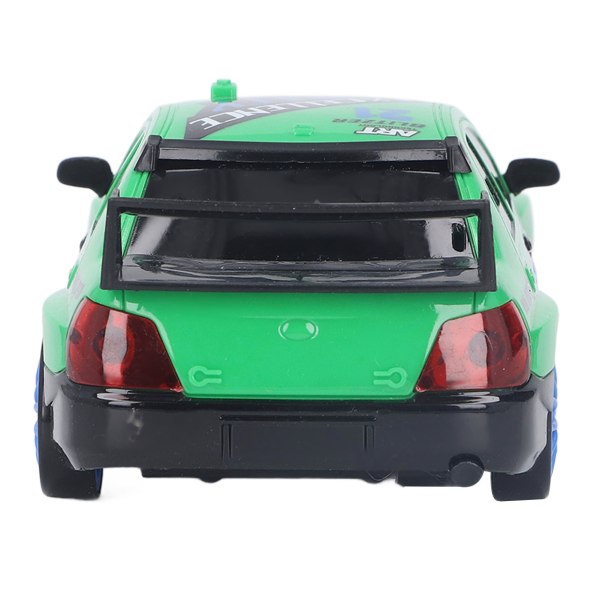 RC Race Car 1/24 Grön Säker Stark ABS Kraftfull motor 10Mph Lättdrivande RC Drifting Car med Barrikad för Barn Vuxna