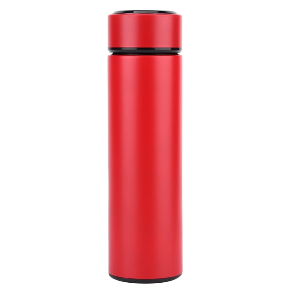 500 ml bærbar rustfrit stål LED-isoleret vakuumkop vandflaske med temperaturdisplay rød