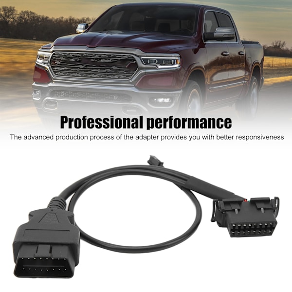 OBD2-kabel Stabil forbindelse Sikkerhedsgate Bypass OBD2-adapter Udskiftning til Dodge RAM 1500 2500 2018 til 2020