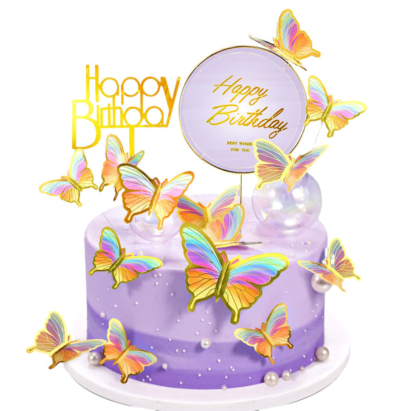 22 Sommerfugle kage tallerken Tillykke med fødselsdagen kage tallerken sommerfugl