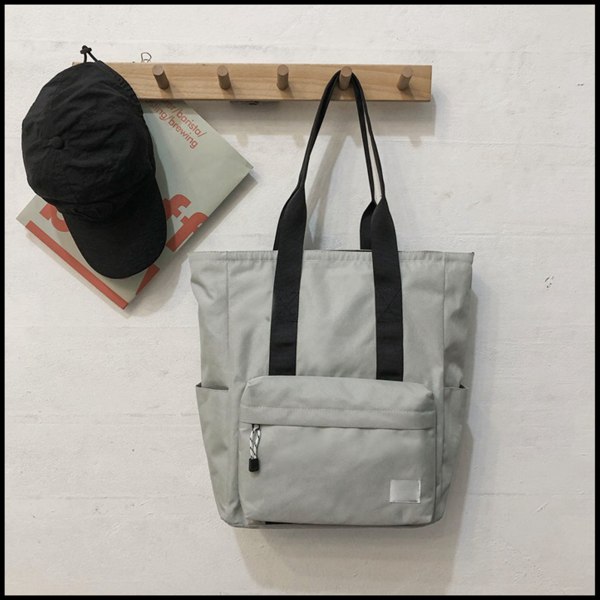 Stor Tote Bag Enkel Stilig Unisex Casual Handbag Oxford Cloth